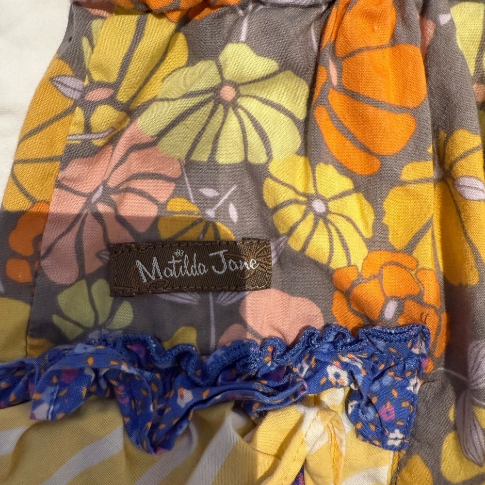 Matilda Jane Floral Kids One Piece - Yellow, Orange, Purple - Picture 3 of 4